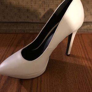 White heels, size 9